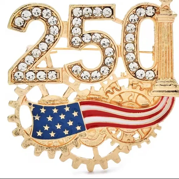 USA Flag 250 Celebration Brooch - Picture 6 of 6